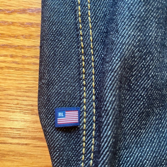 Vintage Polo Jeans Co Denim Tote with Sequin American Flag. Ralph Lauren - Picture 4 of 6